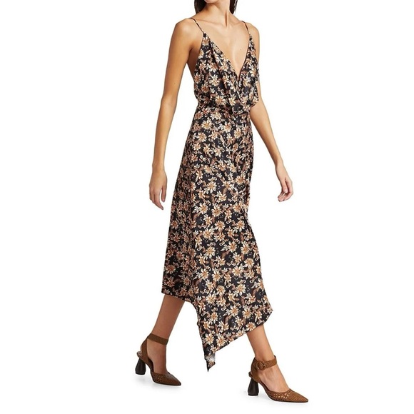 Acler Fall-Toned Floral Midi Dress - Picture 2 of 5